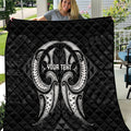 Maori Rugby Custom Ngaru Mangopare Quilt Black Whetu Niho Taniwha Motif