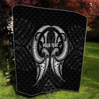 Maori Rugby Custom Ngaru Mangopare Quilt Black Whetu Niho Taniwha Motif