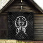 Maori Rugby Custom Ngaru Mangopare Quilt Black Whetu Niho Taniwha Motif