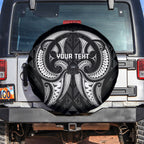 Maori Rugby Custom Ngaru Mangopare Spare Tire Cover Black Whetu Niho Taniwha Motif