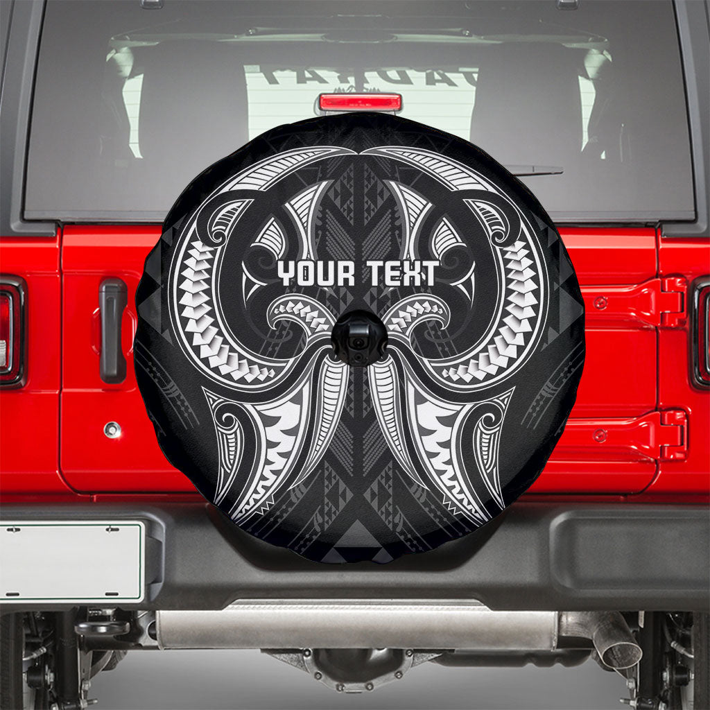 Maori Rugby Custom Ngaru Mangopare Spare Tire Cover Black Whetu Niho Taniwha Motif