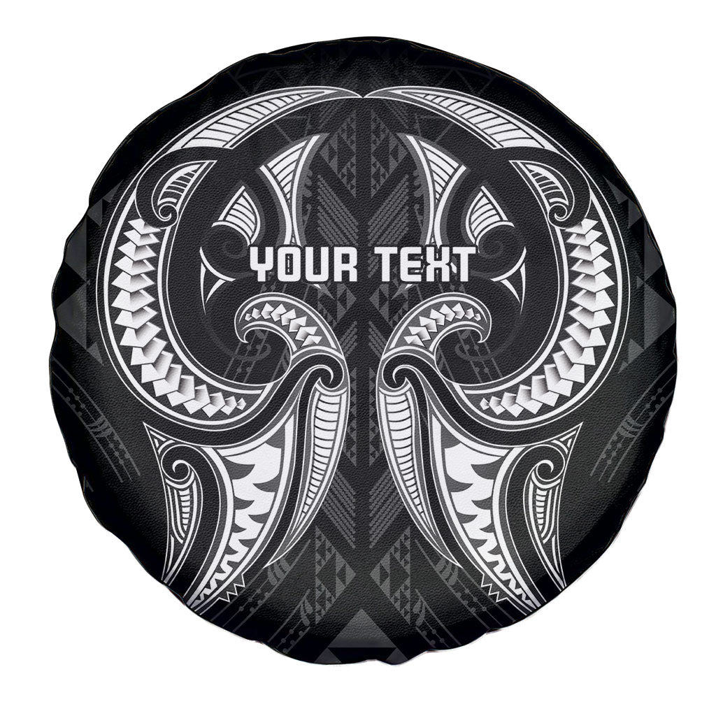 Maori Rugby Custom Ngaru Mangopare Spare Tire Cover Black Whetu Niho Taniwha Motif