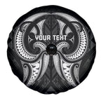 Maori Rugby Custom Ngaru Mangopare Spare Tire Cover Black Whetu Niho Taniwha Motif