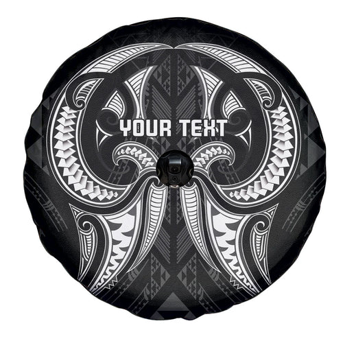 Maori Rugby Custom Ngaru Mangopare Spare Tire Cover Black Whetu Niho Taniwha Motif