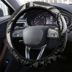 Maori Rugby Ngaru Mangopare Steering Wheel Cover Black Whetu Niho Taniwha Motif