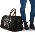 Maori Rugby Custom Ngaru Mangopare Travel Bag Black Whetu Niho Taniwha Motif