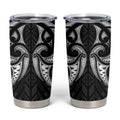 Maori Rugby Custom Ngaru Mangopare Tumbler Cup Black Whetu Niho Taniwha Motif