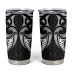 Maori Rugby Custom Ngaru Mangopare Tumbler Cup Black Whetu Niho Taniwha Motif