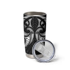 Maori Rugby Custom Ngaru Mangopare Tumbler Cup Black Whetu Niho Taniwha Motif