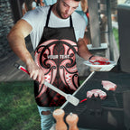 Maori Rugby Custom Ngaru Mangopare Apron Black Red Whetu Niho Taniwha Motif