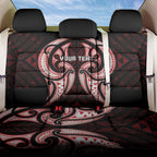 Maori Rugby Custom Ngaru Mangopare Back Car Seat Cover Black Red Whetu Niho Taniwha Motif