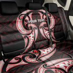 Maori Rugby Custom Ngaru Mangopare Back Car Seat Cover Black Red Whetu Niho Taniwha Motif