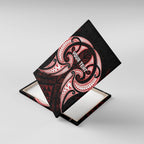 Maori Rugby Custom Ngaru Mangopare Canvas Wall Art Black Red Whetu Niho Taniwha Motif
