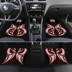 Maori Rugby Custom Ngaru Mangopare Car Mats Black Red Whetu Niho Taniwha Motif