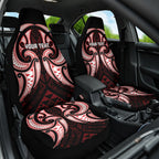 Maori Rugby Custom Ngaru Mangopare Car Seat Cover Black Red Whetu Niho Taniwha Motif