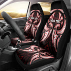 Maori Rugby Custom Ngaru Mangopare Car Seat Cover Black Red Whetu Niho Taniwha Motif