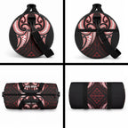 Maori Rugby Custom Ngaru Mangopare Duffle Bag Black Red Whetu Niho Taniwha Motif