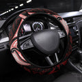 Maori Rugby Ngaru Mangopare Steering Wheel Cover Black Red Whetu Niho Taniwha Motif