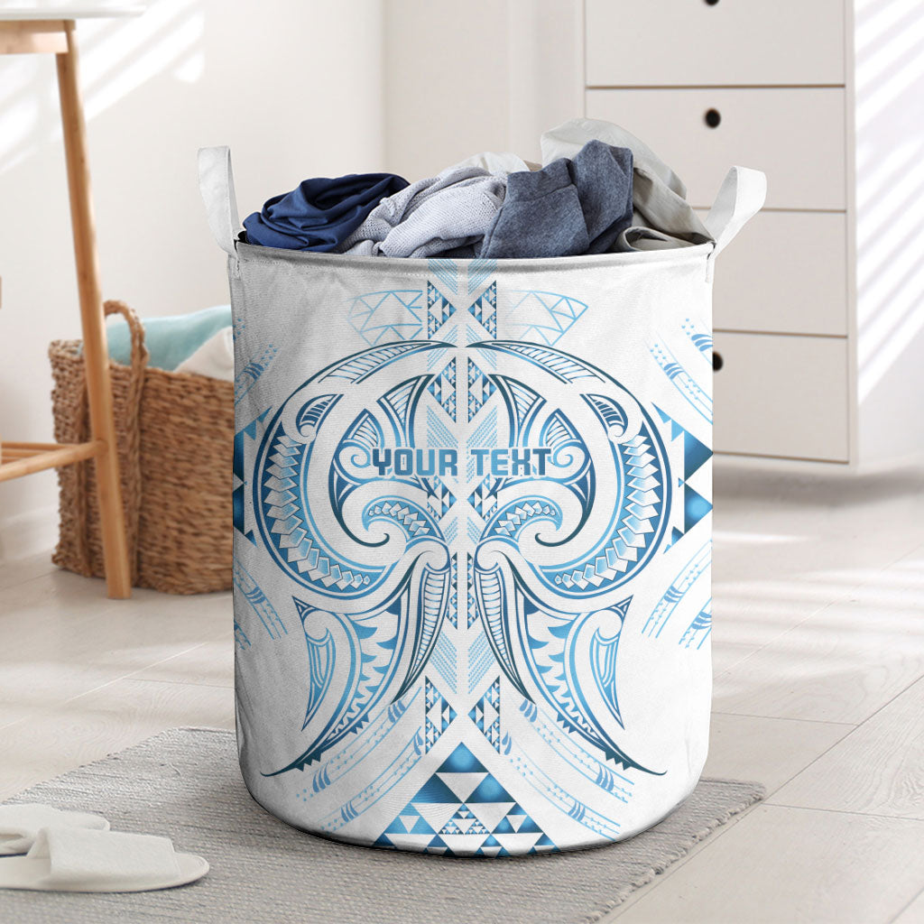 Maori Rugby Custom Ngaru Mangopare Laundry Basket Kahui Whetu Niho Taniwha Motif