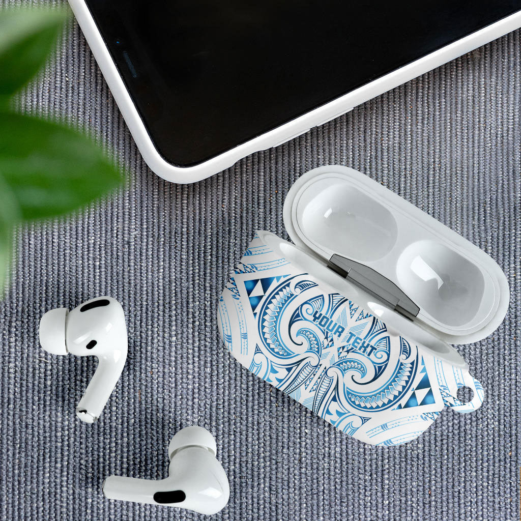 Maori Rugby Custom Ngaru Mangopare AirPods Case Kahui Whetu Niho Taniwha Motif