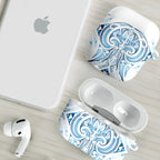 Maori Rugby Custom Ngaru Mangopare AirPods Case Kahui Whetu Niho Taniwha Motif