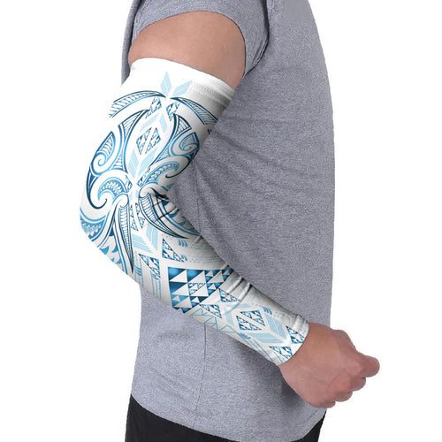 Maori Rugby Custom Ngaru Mangopare Arm Sleeves Kahui Whetu Niho Taniwha Motif