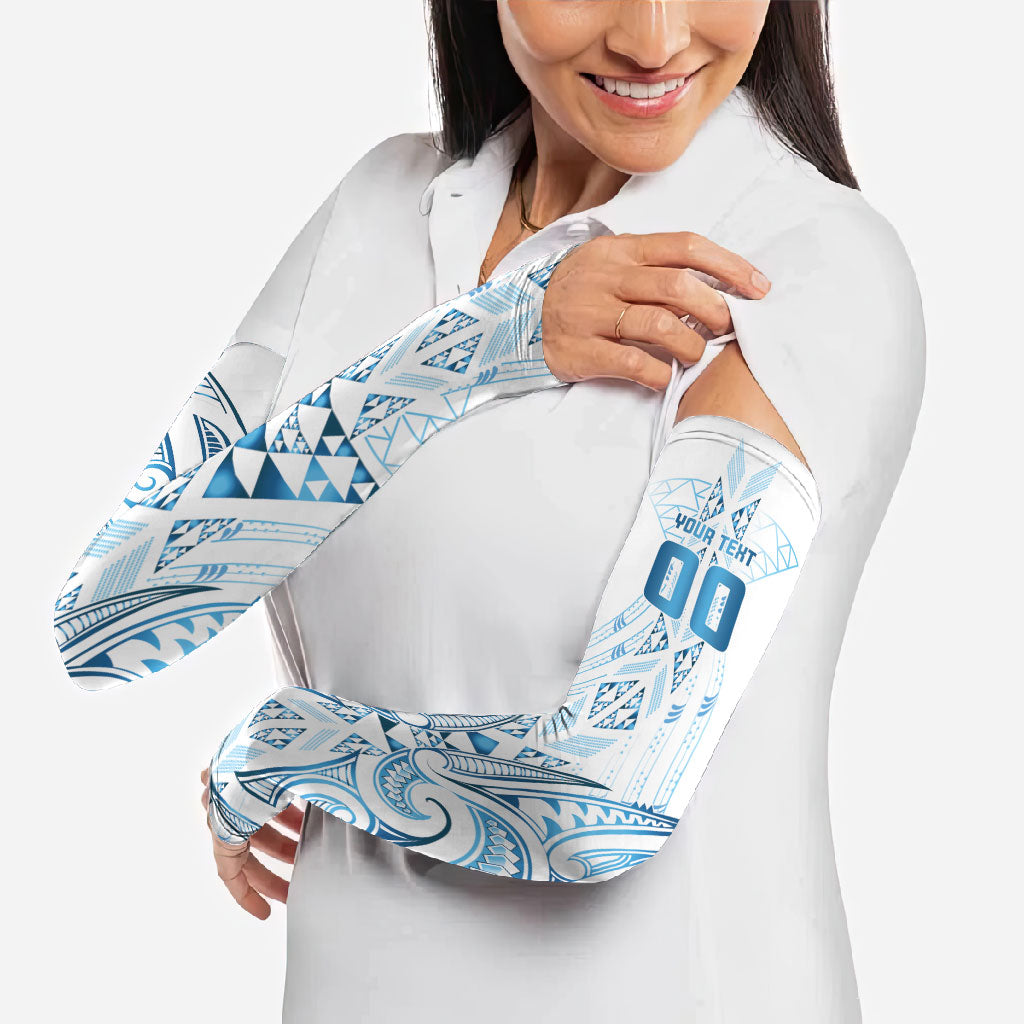 Maori Rugby Custom Ngaru Mangopare Arm Sleeves Kahui Whetu Niho Taniwha Motif