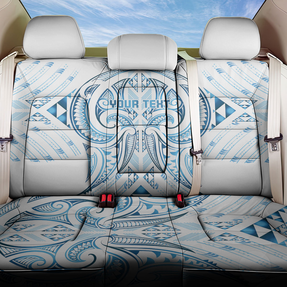 Maori Rugby Custom Ngaru Mangopare Back Car Seat Cover Kahui Whetu Niho Taniwha Motif
