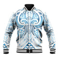 Maori Rugby Custom Ngaru Mangopare Baseball Jacket Kahui Whetu Niho Taniwha Motif