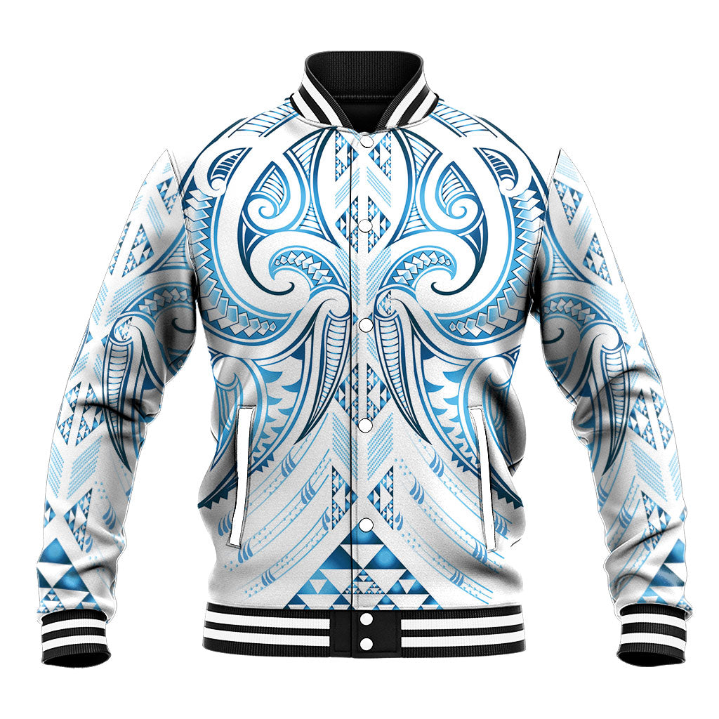 Maori Rugby Custom Ngaru Mangopare Baseball Jacket Kahui Whetu Niho Taniwha Motif