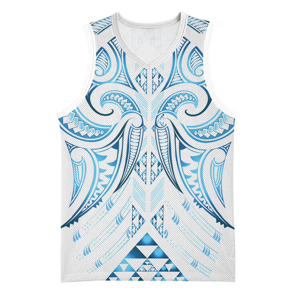 Maori Rugby Custom Ngaru Mangopare Basketball Jersey Kahui Whetu Niho Taniwha Motif