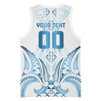 Maori Rugby Custom Ngaru Mangopare Basketball Jersey Kahui Whetu Niho Taniwha Motif