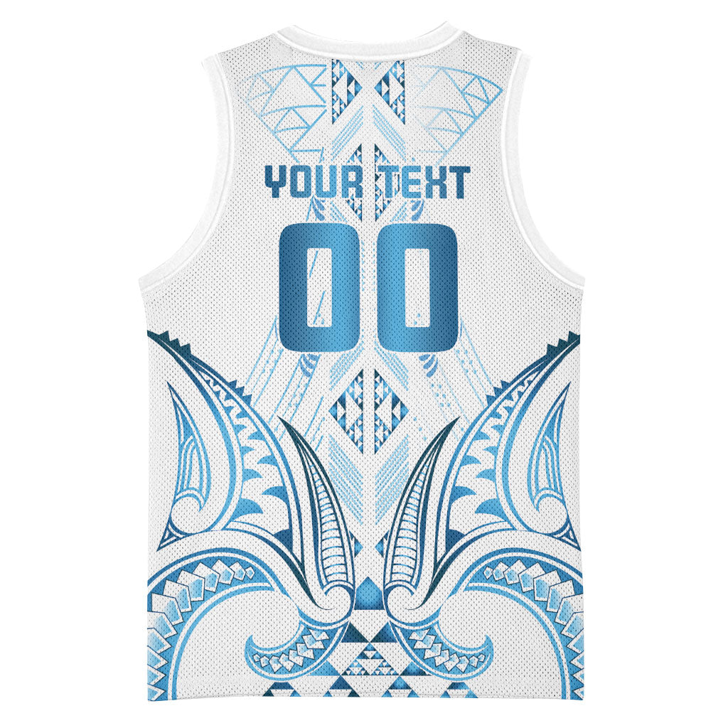 Maori Rugby Custom Ngaru Mangopare Basketball Jersey Kahui Whetu Niho Taniwha Motif
