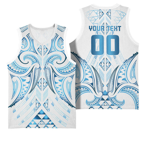 Maori Rugby Custom Ngaru Mangopare Basketball Jersey Kahui Whetu Niho Taniwha Motif