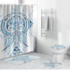 Maori Rugby Custom Ngaru Mangopare Bathroom Set Kahui Whetu Niho Taniwha Motif