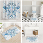 Maori Rugby Custom Ngaru Mangopare Bathroom Set Kahui Whetu Niho Taniwha Motif