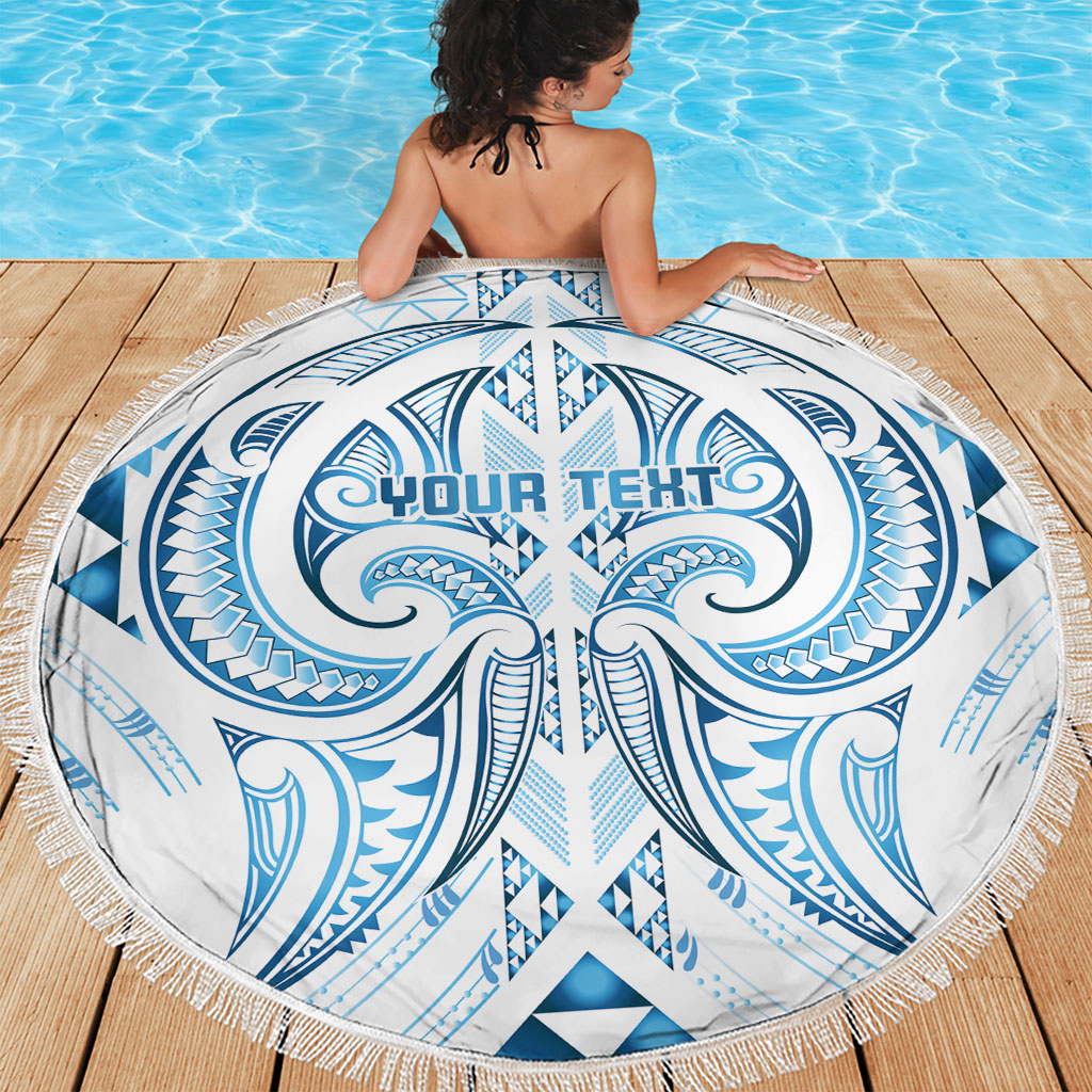 Maori Rugby Custom Ngaru Mangopare Beach Blanket Kahui Whetu Niho Taniwha Motif