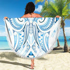 Maori Rugby Custom Ngaru Mangopare Beach Blanket Kahui Whetu Niho Taniwha Motif