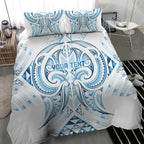Maori Rugby Custom Ngaru Mangopare Bedding Set Kahui Whetu Niho Taniwha Motif