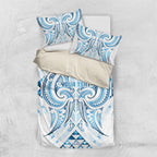 Maori Rugby Custom Ngaru Mangopare Bedding Set Kahui Whetu Niho Taniwha Motif