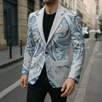 Maori Rugby Custom Ngaru Mangopare Blazer Kahui Whetu Niho Taniwha Motif
