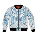 Maori Rugby Custom Ngaru Mangopare Bomber Jacket Kahui Whetu Niho Taniwha Motif