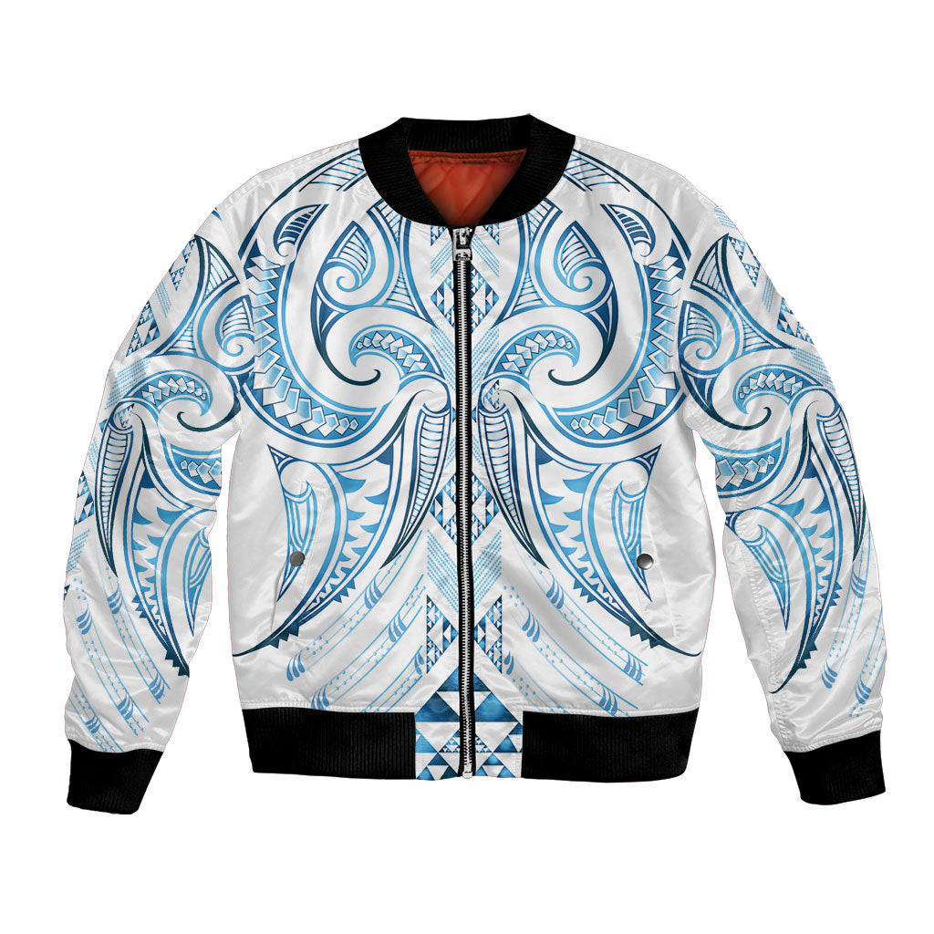 Maori Rugby Custom Ngaru Mangopare Bomber Jacket Kahui Whetu Niho Taniwha Motif