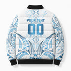 Maori Rugby Custom Ngaru Mangopare Bomber Puffer Jacket Kahui Whetu Niho Taniwha Motif
