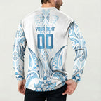 Maori Rugby Custom Ngaru Mangopare Button Sweatshirt Kahui Whetu Niho Taniwha Motif