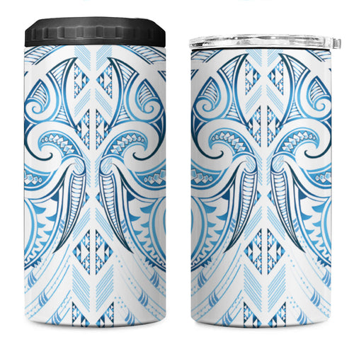 Maori Rugby Custom Ngaru Mangopare 4 in 1 Can Cooler Tumbler Kahui Whetu Niho Taniwha Motif