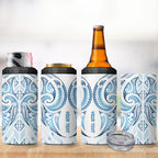 Maori Rugby Custom Ngaru Mangopare 4 in 1 Can Cooler Tumbler Kahui Whetu Niho Taniwha Motif