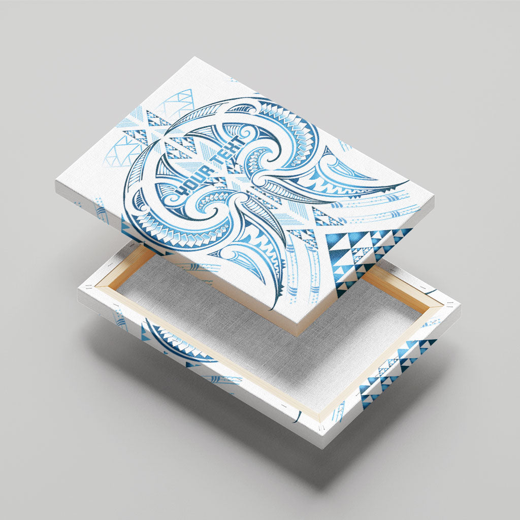 Maori Rugby Custom Ngaru Mangopare Canvas Wall Art Kahui Whetu Niho Taniwha Motif
