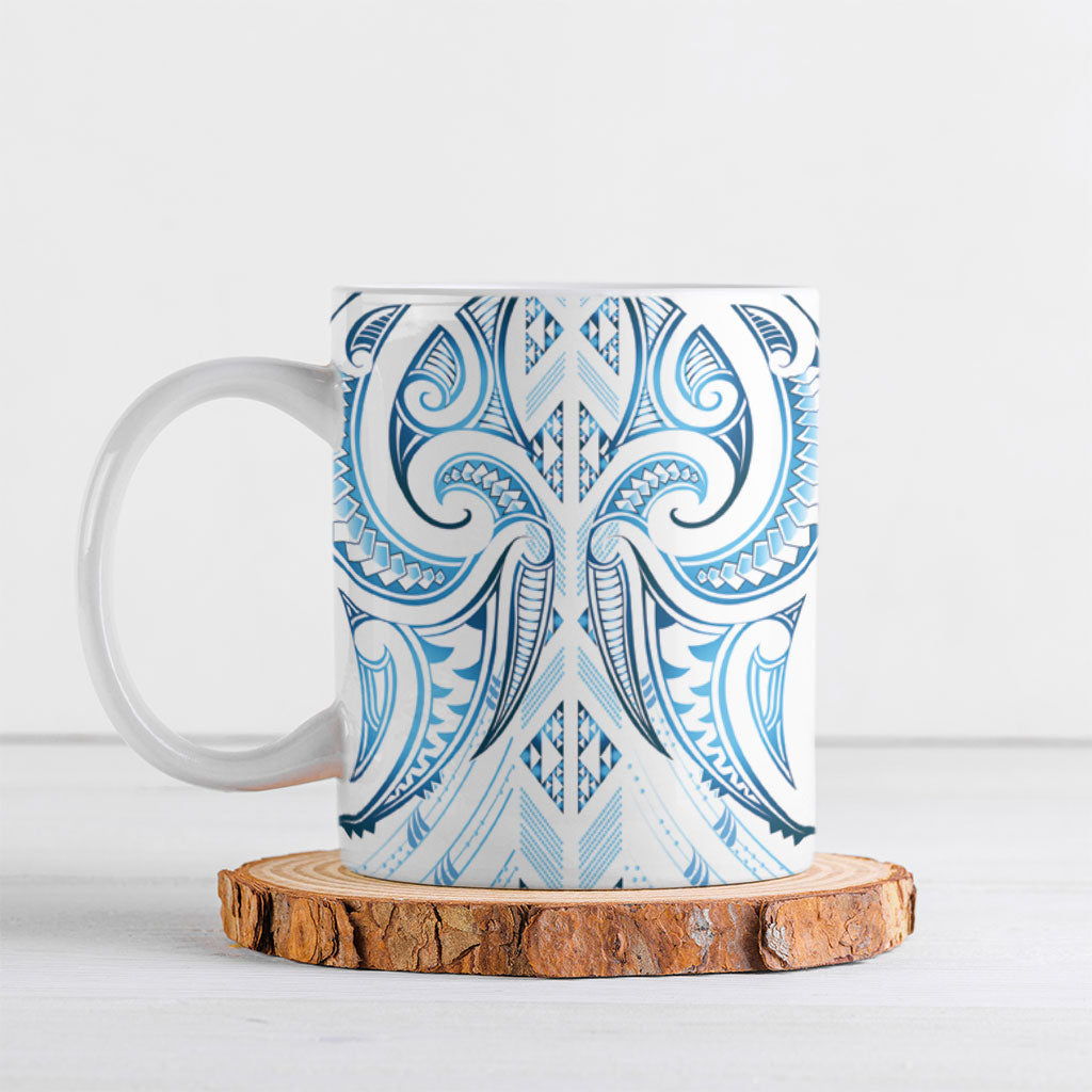 Maori Rugby Custom Ngaru Mangopare Ceramic Mug Kahui Whetu Niho Taniwha Motif