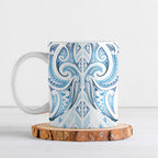 Maori Rugby Custom Ngaru Mangopare Ceramic Mug Kahui Whetu Niho Taniwha Motif